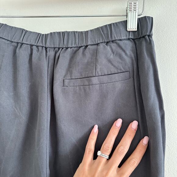 Eileen Fisher Cropped Straight-Leg Stretch Crepe Pants Gray XS - Picture 9 of 11